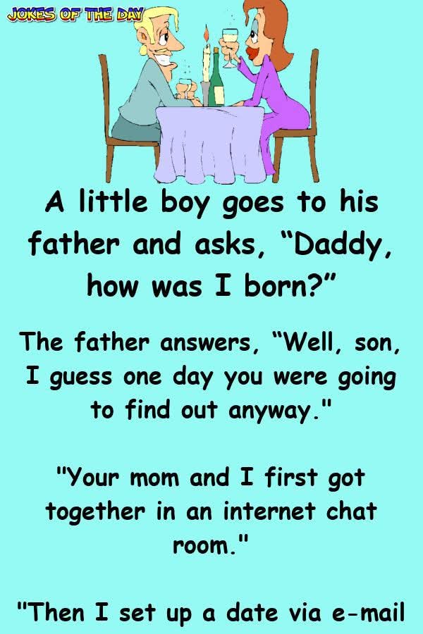 A little boy goes to his father and asks