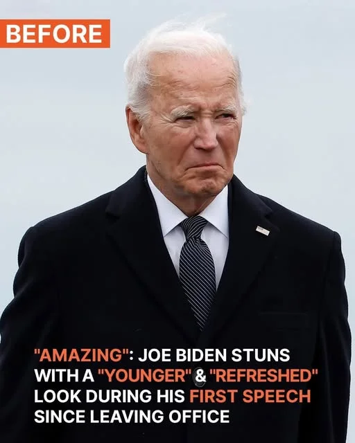 Buzz about Joe Biden’s appearance grew after he delivered his first speech since stepping down from office at a conference in Chicago