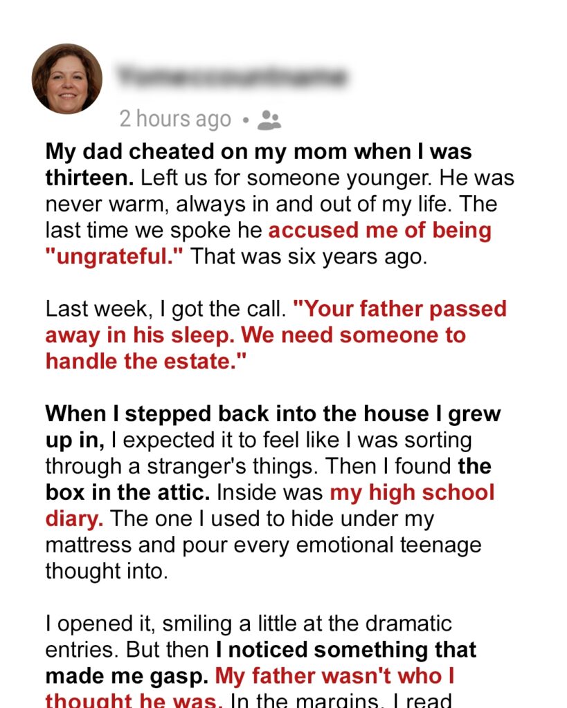 I Found My High School Diary While Cleaning Out My Late Dad’s House—And Discovered He Wasn’t Who I Thought He Was