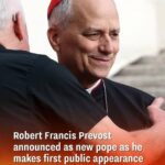 Robert Francis Prevost announced as new pope as he makes first public appearance since being elected