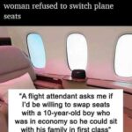 A Woman’s Dilemma: To Give Up Her First-Class Seat or Not?