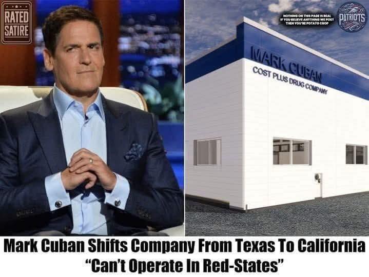Mark Cuban Moves His Company from Texas to California: “I Can’t Breathe in Red States” 