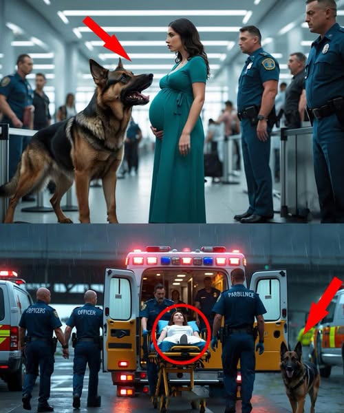 Pregnant woman relentlessly harassed by police dogs