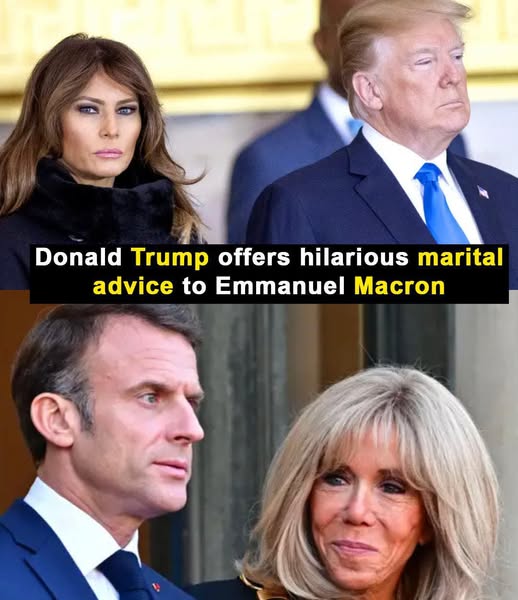 President Trump Reacts to Viral Plane Incident Between President Macron and His Wife