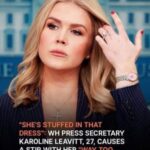 White House Press Secretary Karoline Leavitt’s Form-Fitting Dress at Press Gaggle Sparks Controversy