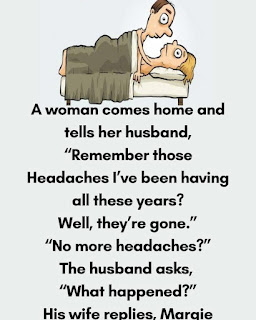 Woman comes home and tells her husband
