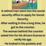 A retired man went into social security office