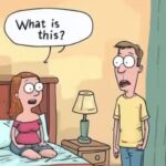 A woman is sitting bed with her lover