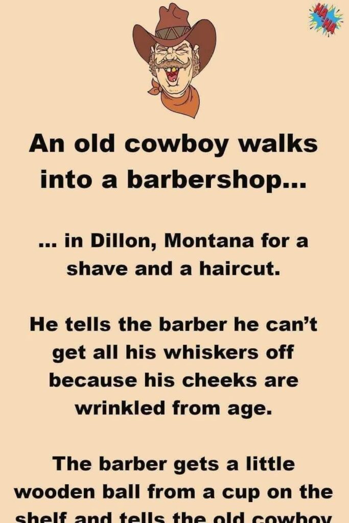 An old cowboy instantly regrets getting a shave