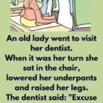An old lady went to visit her dentist