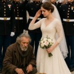 For 6 years, a young baker left warm food for a quiet homeless man, never asking his name! On her wedding day, 12 Marines arrived in full uniform, and something unexpected happened