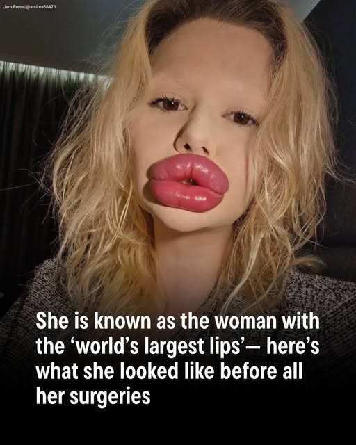 She’s famously known as the woman with the “world’s largest lips”—but here’s how she looked before all the surgeries.