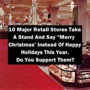 10 Major Retail Stores Take A Stand To Say “Merry Christmas” Instead Of Happy Holidays