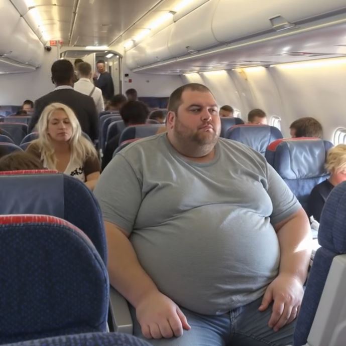 A flight attendant tried to make a man leave the plane because of his weight… and here’s what happened