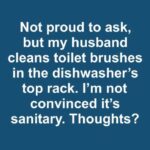 Can a toilet brush be washed in the dishwasher without risks?