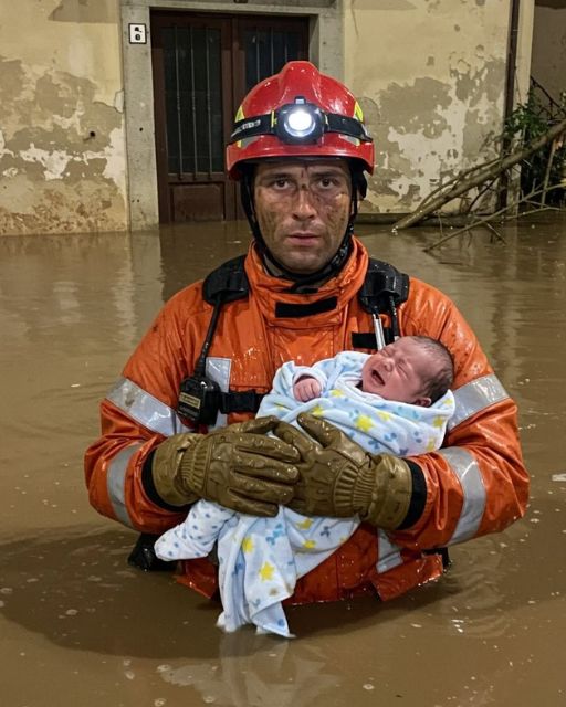 My Cousin Said He Found This Baby During The Flood—But The Building Was Completely Sealed
