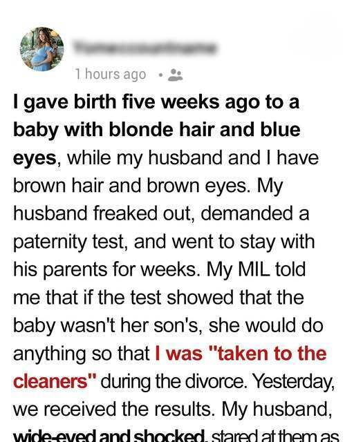 My Husband Asked For Paternity Test after I Gave Birth, He Was Shocked When He Read the Results
