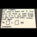 Neighbour Has Perfect Response To Little Girl’s Note Asking To Use Their Hoop.