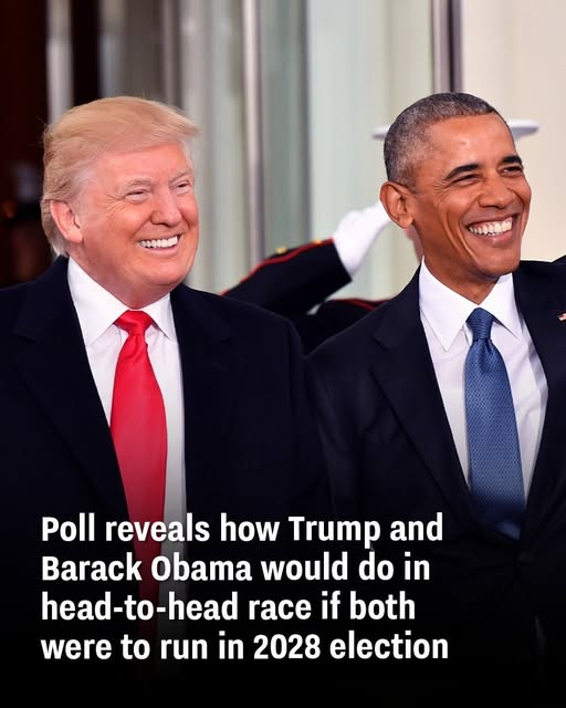 Poll reveals how Trump and Barack Obama would do in head-to-head race if both were to run in 2028 election
