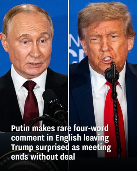Putin makes rare four-word comment in English