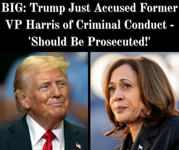Trump Suggests Former VP Harris Broke Campaign Finance Laws