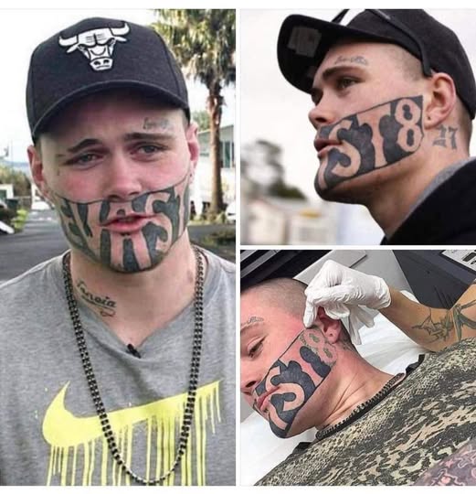 Unemployed dad with disturbing face tattoo begs for job on Facebook after searching for months.