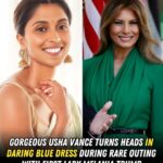 Usha Vance turns heads in daring blue dress during rare outing with Melania Trump