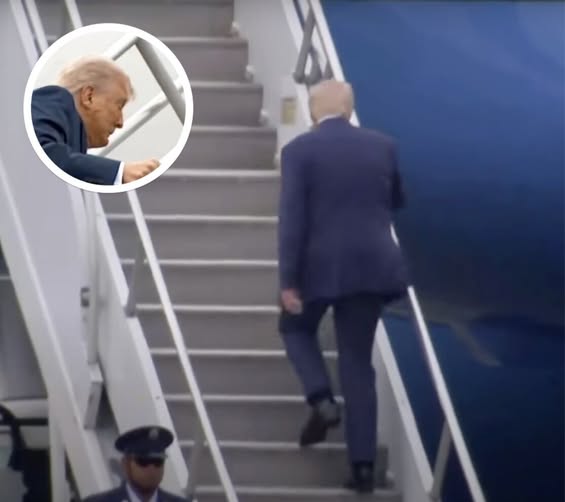 Video Of Trump Walking Up Stairs To Air Force One Goes Viral And Everyone Is Saying The Same Thing