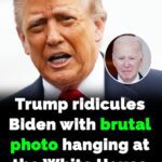 Donald Trump mocks Biden with photo hanging at the White House