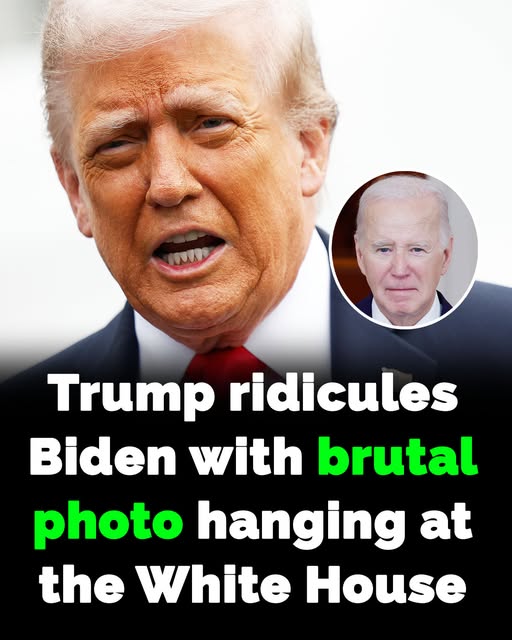 Donald Trump mocks Biden with photo hanging at the White House