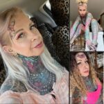 Grandmother with entire body covered in tattoos reveals what she looked like decade ago.