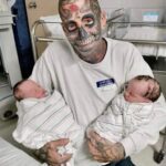Heavily tattooed dad faces backlash before wife reveals the truth