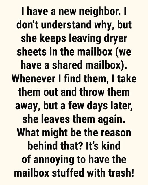 Here’s What It Means When a Dryer Sheet Shows Up in Your Mailbox