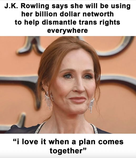 J.K. Rowling commits her wealth to dismantling trans rights