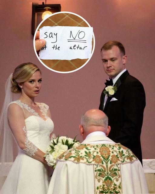 My bride slipped me a note asking me to ‘say no at the altar’ — it sounded crazy, but I trusted her plan