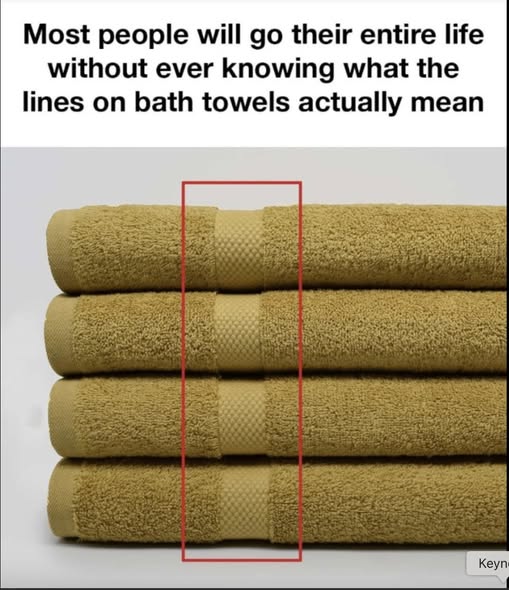The real purpose of those mysterious lines on towels
