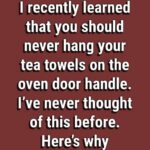 Why You Should Never Place a Tea Towel on Your Oven Door