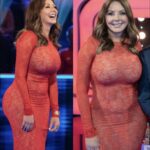 Carol Vorderman flaunts her toned abs and buxom bottom