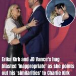 Erika Kirk and JD Vances hug blasted inappropriate as she points out his similarities to Charlie Kirk