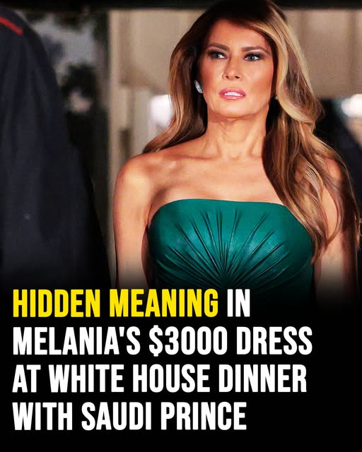 Hidden meaning in Melania’s $3000 dress at White House dinner with Saudi Crown Prince
