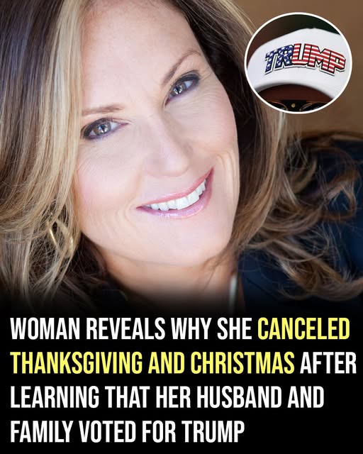 Woman reveals why she canceled Thanksgiving & Christmas after her husband and family voted for Trump.