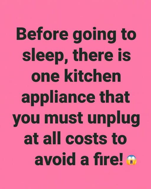 A Common Kitchen Safety Tip Many People Forget Overnight